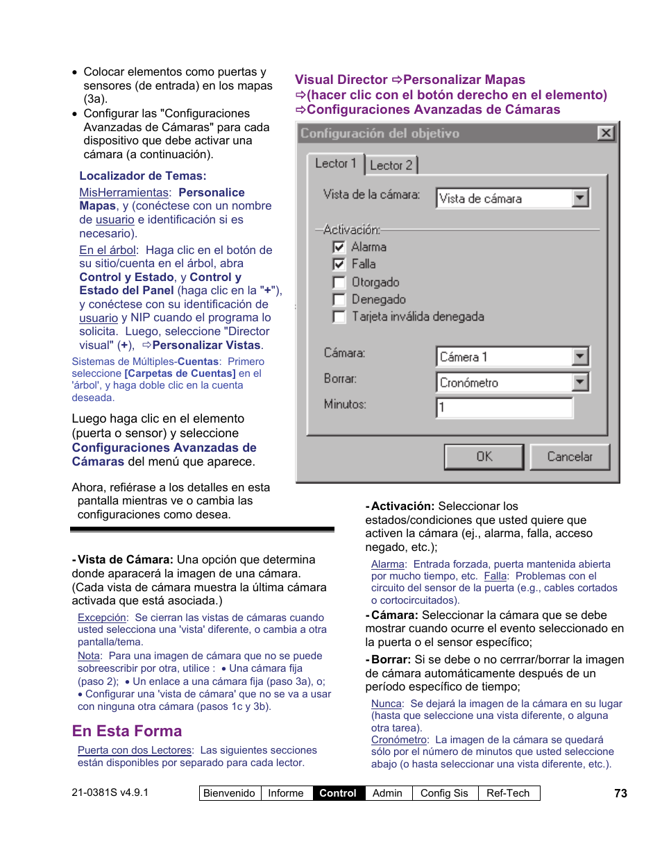 En esta forma | Interlogix VEREX Director User Manual | Page 83 / 378