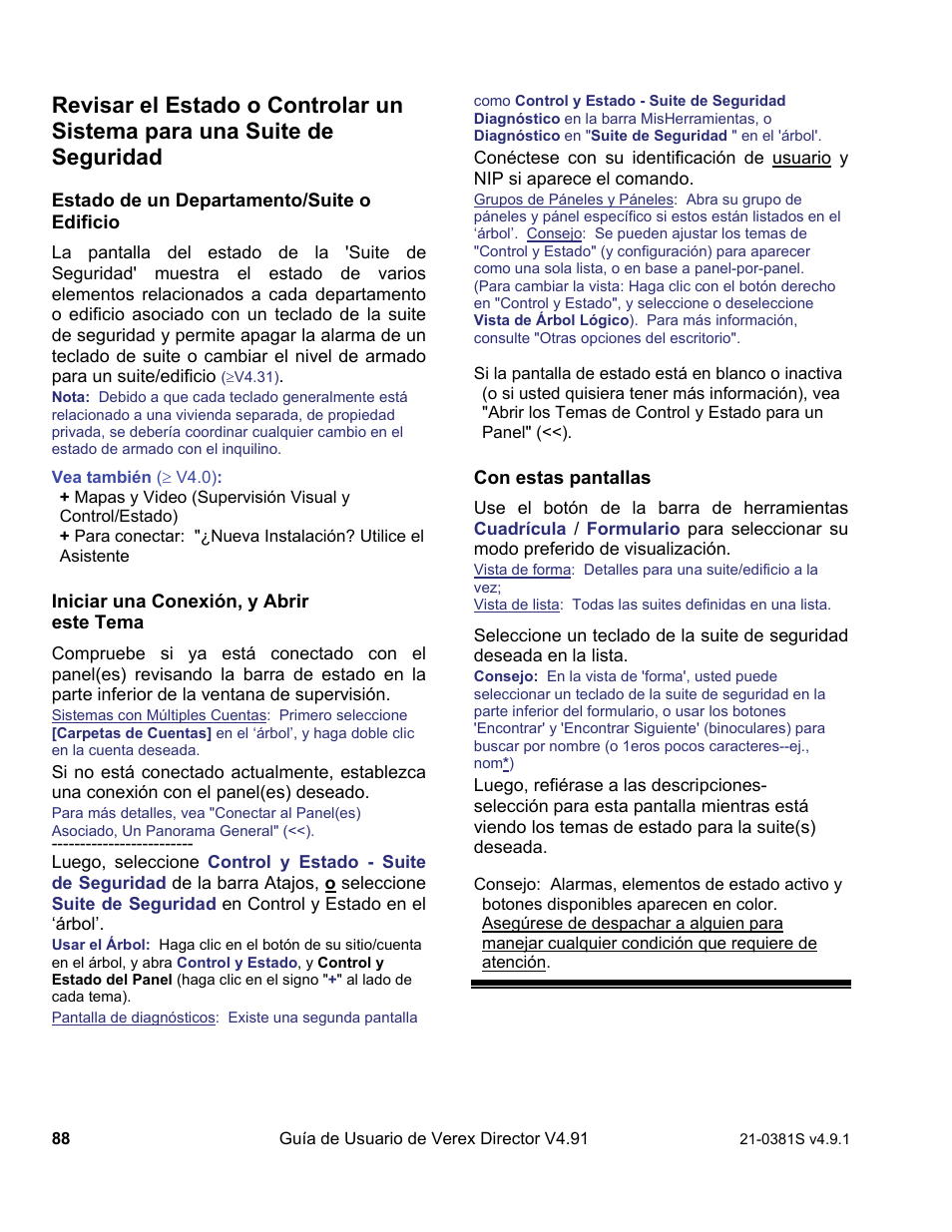 Interlogix VEREX Director User Manual | Page 98 / 378