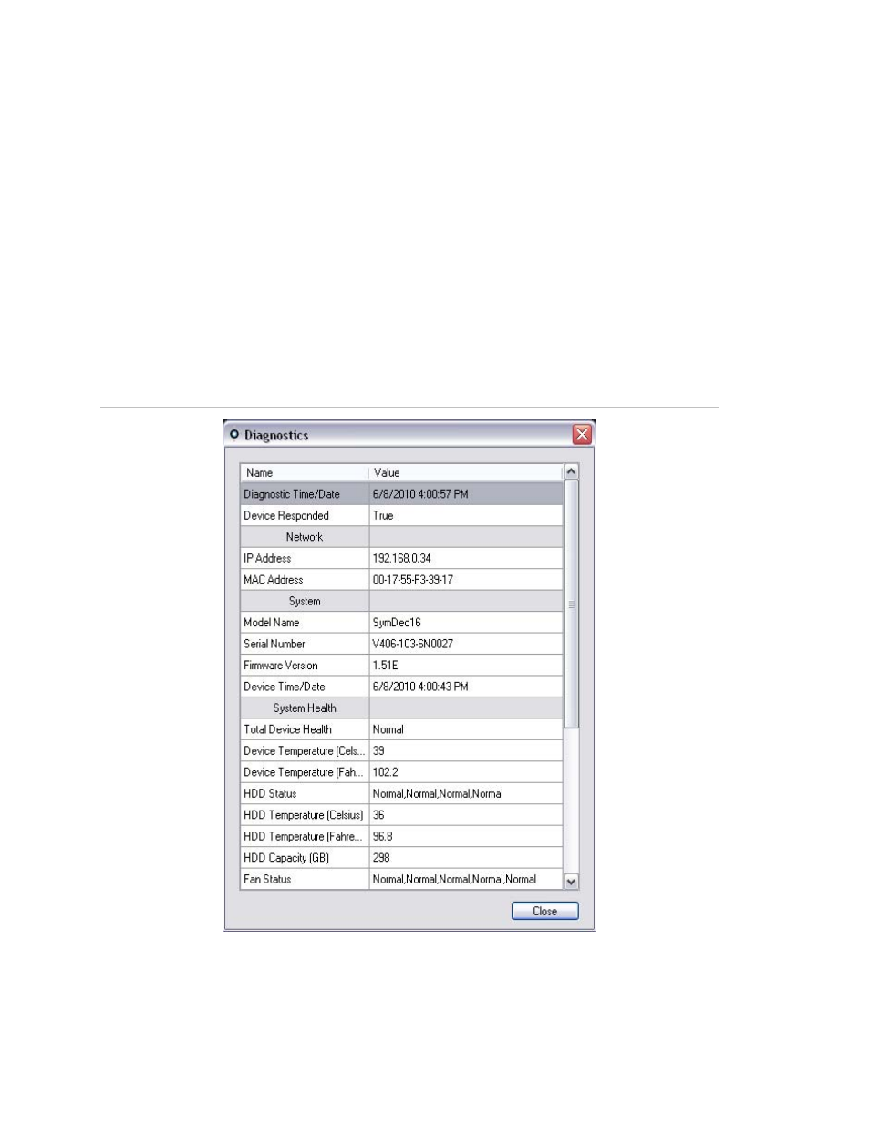 Health diagnostics | Interlogix TruVision Navigator 5.0 User Manual User Manual | Page 104 / 191