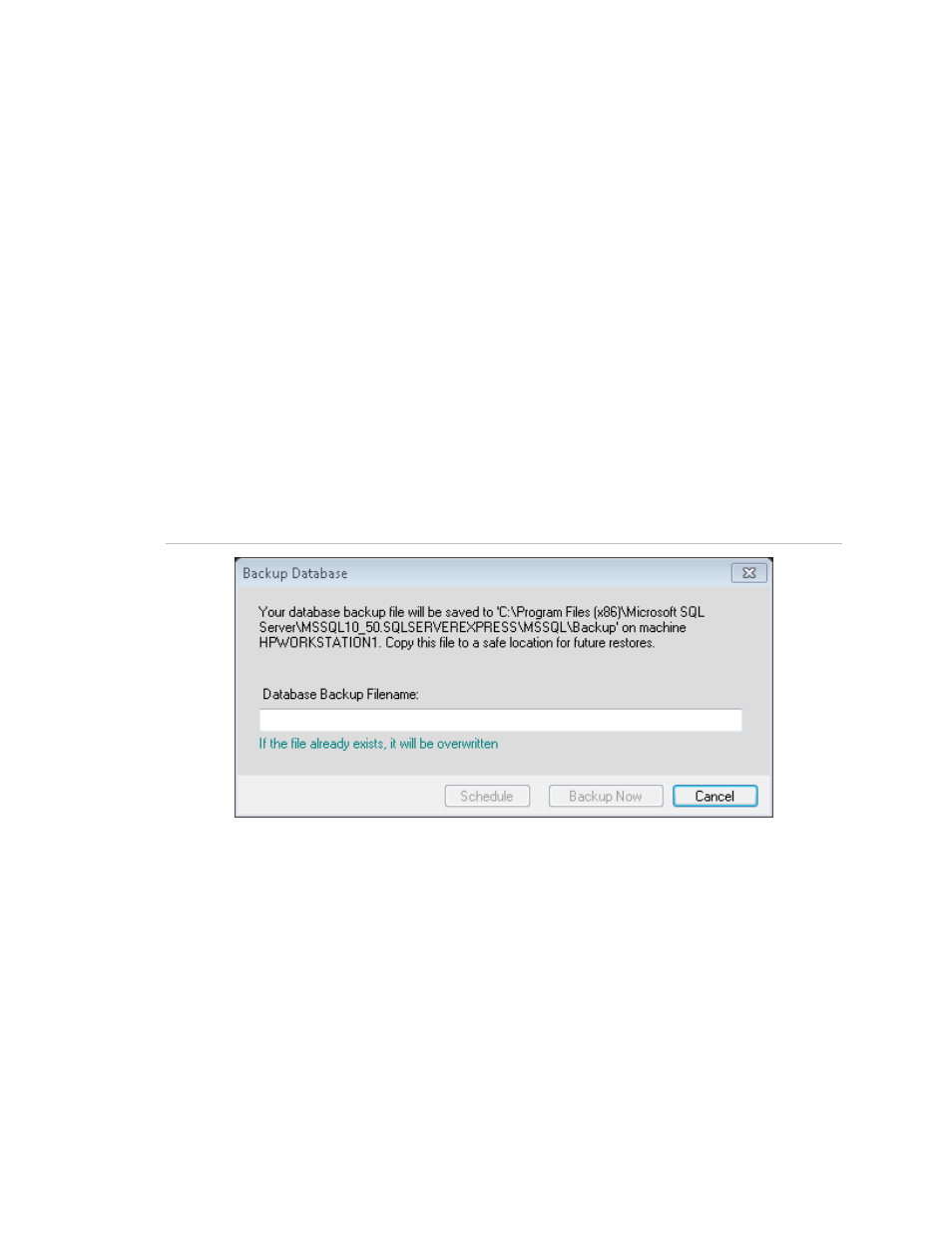 Database backup and restore | Interlogix TruVision Navigator 5.0 User Manual User Manual | Page 107 / 191