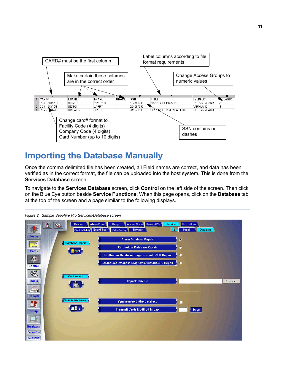 Importing the database manually | Interlogix Topaz Reference Manual User Manual | Page 15 / 30