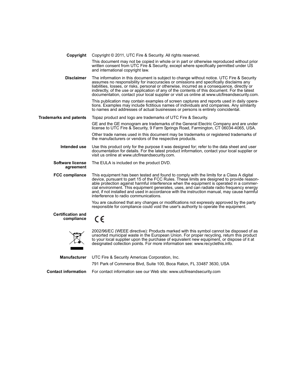 Interlogix Topaz Reference Manual User Manual | Page 2 / 30