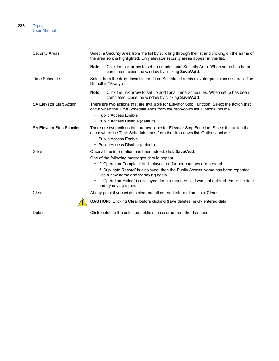 Interlogix Topaz User Manual User Manual | Page 254 / 420
