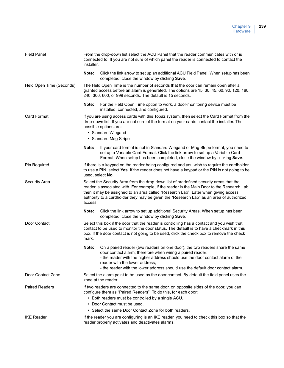Interlogix Topaz User Manual User Manual | Page 257 / 420