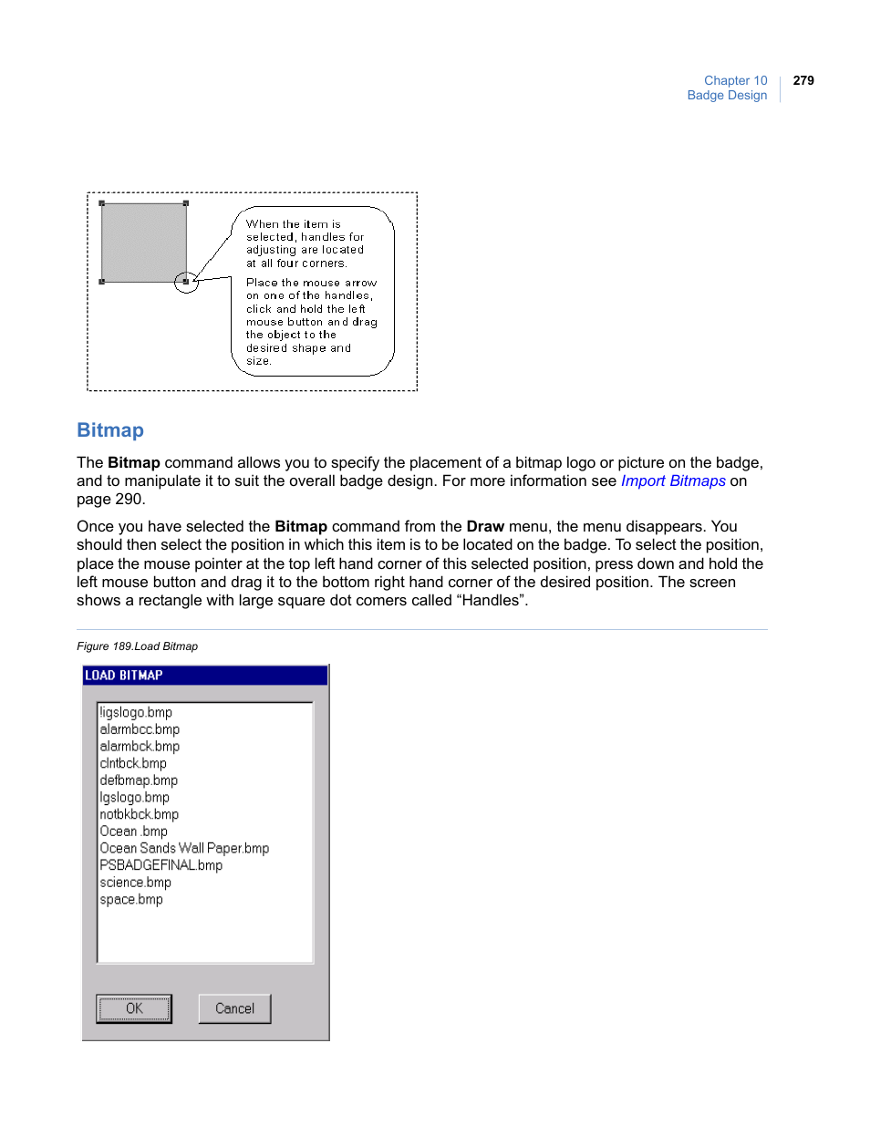 Bitmap, Figure 189.load bitmap | Interlogix Topaz User Manual User Manual | Page 297 / 420