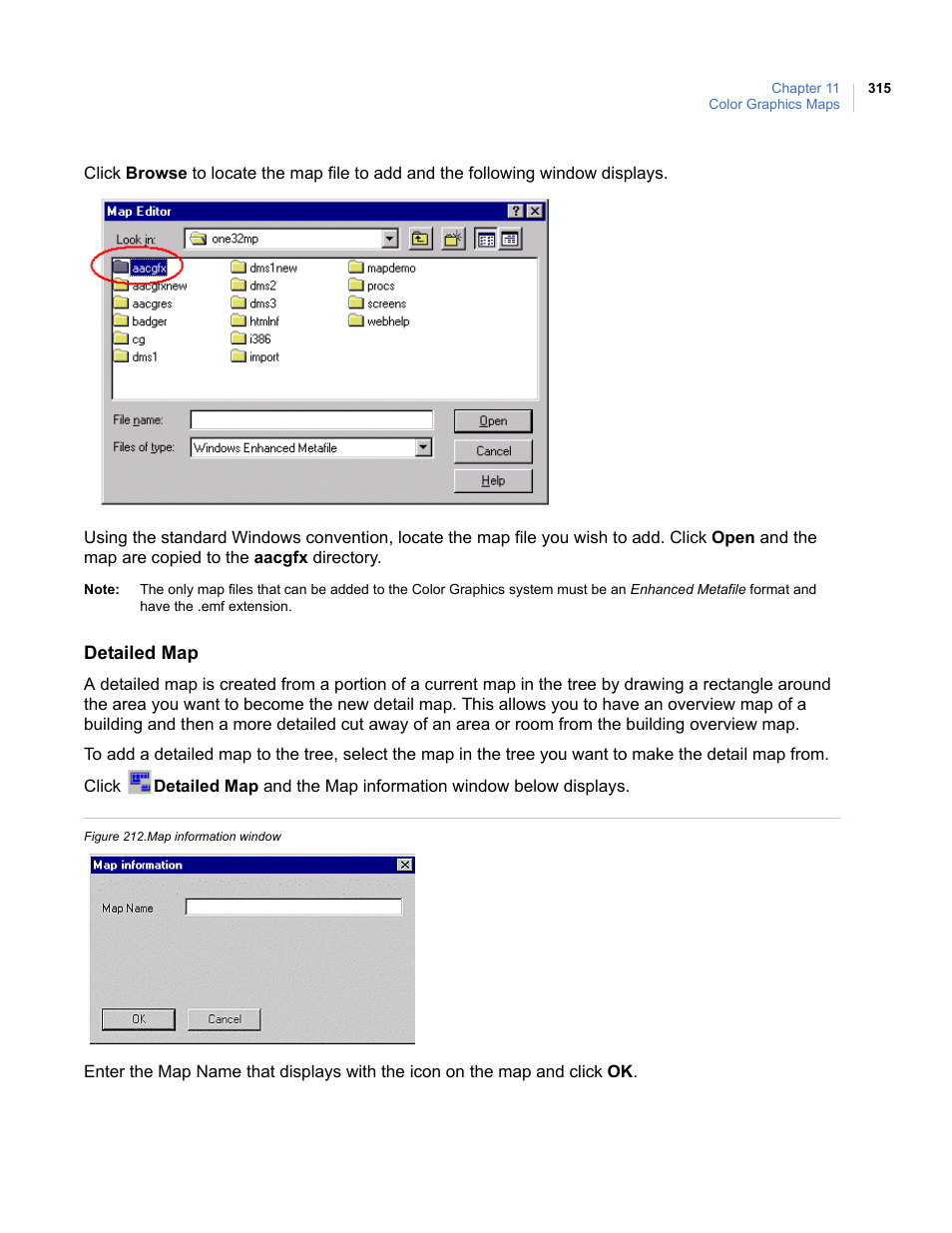 Figure 212.map information window | Interlogix Topaz User Manual User Manual | Page 333 / 420