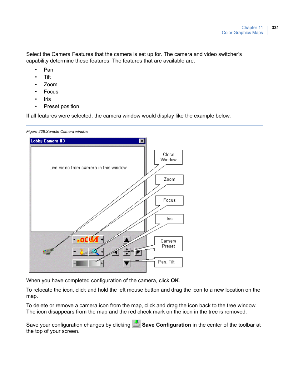 Figure 228.sample camera window | Interlogix Topaz User Manual User Manual | Page 349 / 420