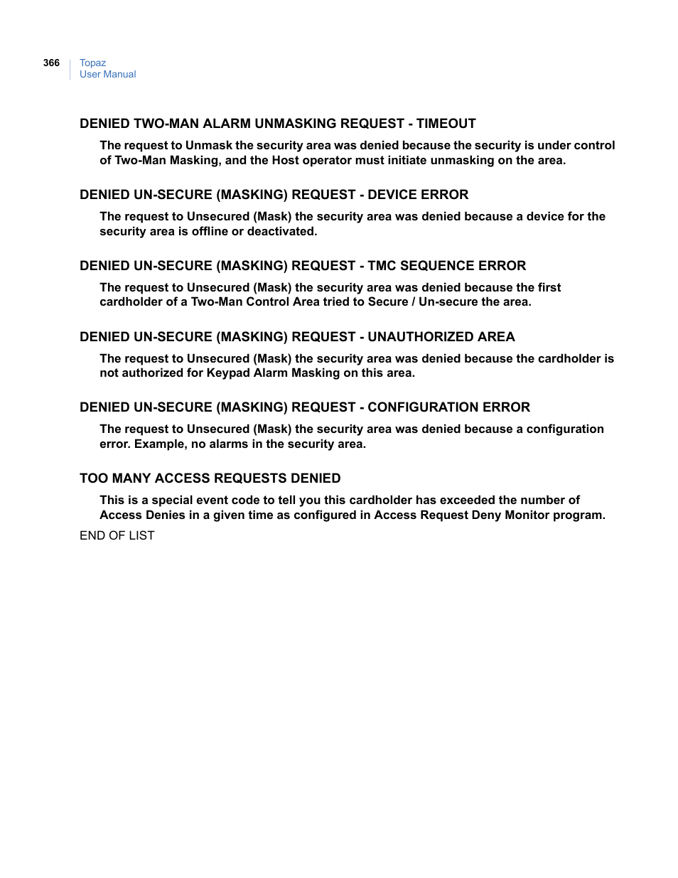 Interlogix Topaz User Manual User Manual | Page 384 / 420