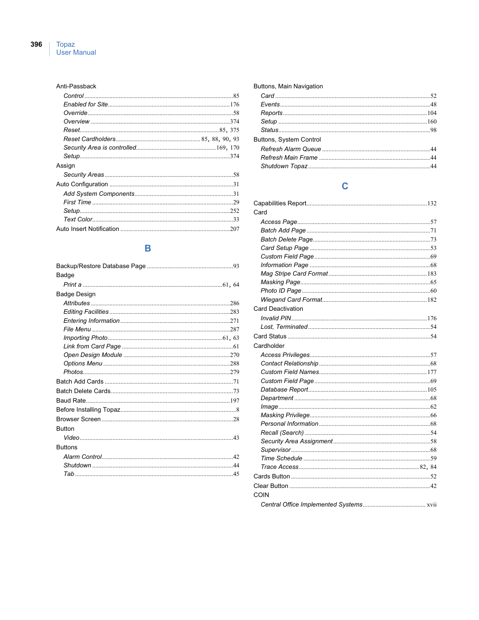 Interlogix Topaz User Manual User Manual | Page 414 / 420