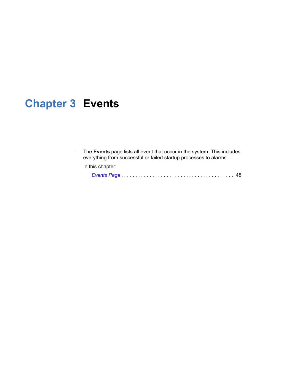 Chapter 3 events, Chapter 3. events | Interlogix Topaz User Manual User Manual | Page 65 / 420