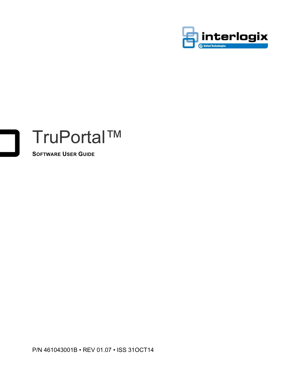 Interlogix TruPortal User Manual | 138 pages