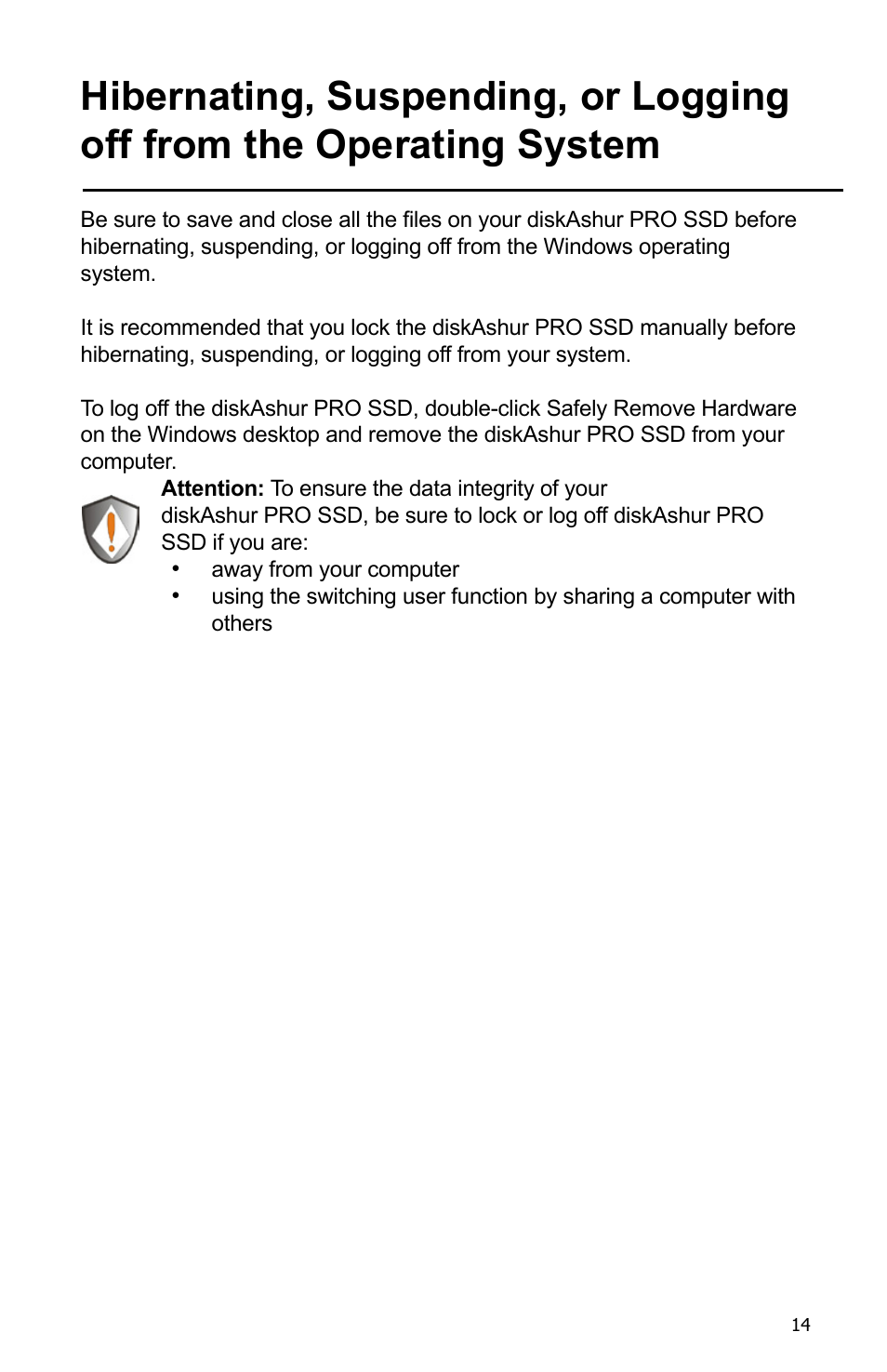 iStorage diskAshur Pro SSD Manual User Manual | Page 14 / 19