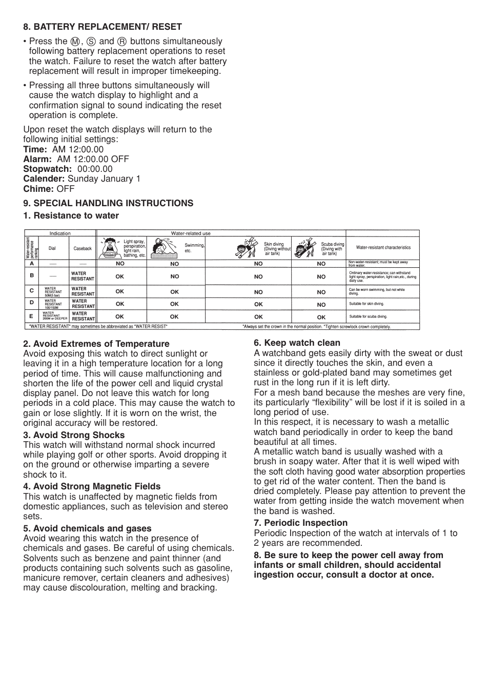 CITIZEN ANA-DIGI 30-7XXX User Manual | Page 3 / 4