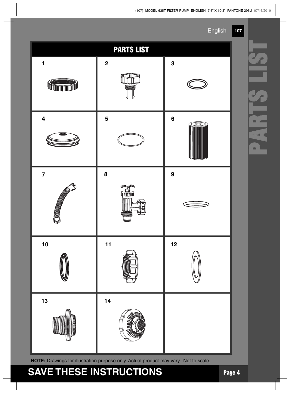 Pp aa rr tt ss ll iiss tt | Intex 635T Krystal Clear 2011 User Manual | Page 4 / 19