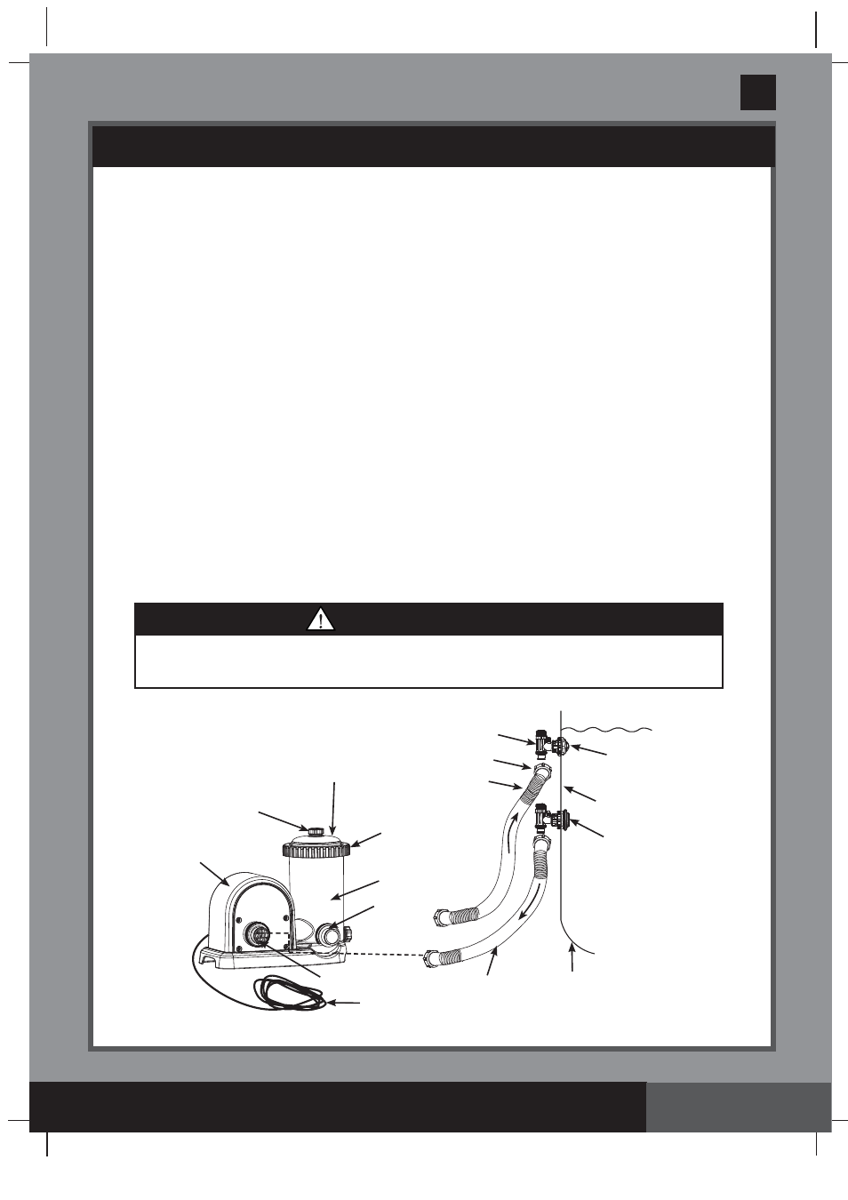 Save these instructions, Warning, Filter pump hose connection setup | English page 8 | Intex 635T Krystal Clear 2014 User Manual | Page 8 / 16
