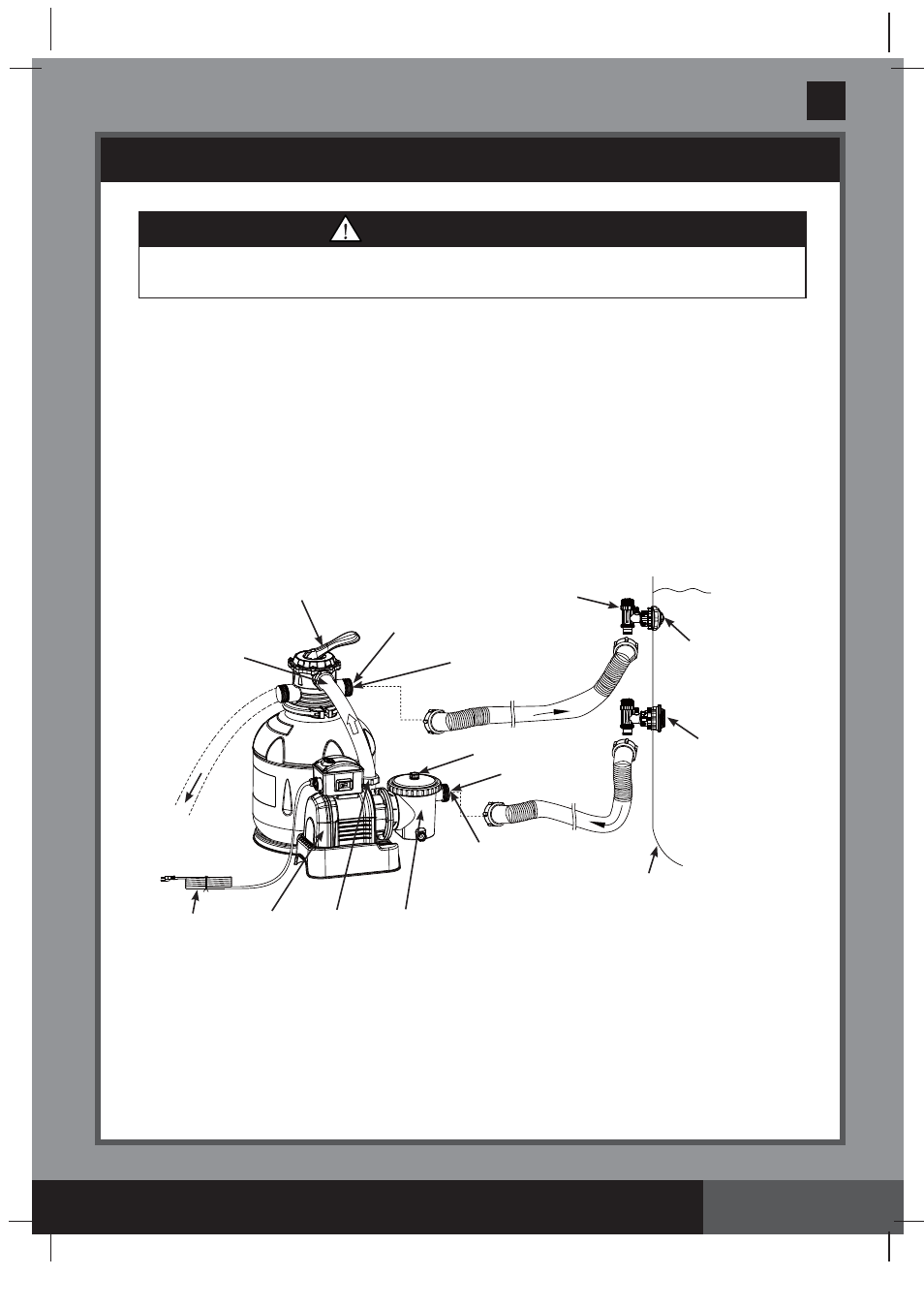 Save these instructions, Warning, Sand filter pump hose connection setup | English page 12 | Intex SF60110 2014 User Manual | Page 12 / 24