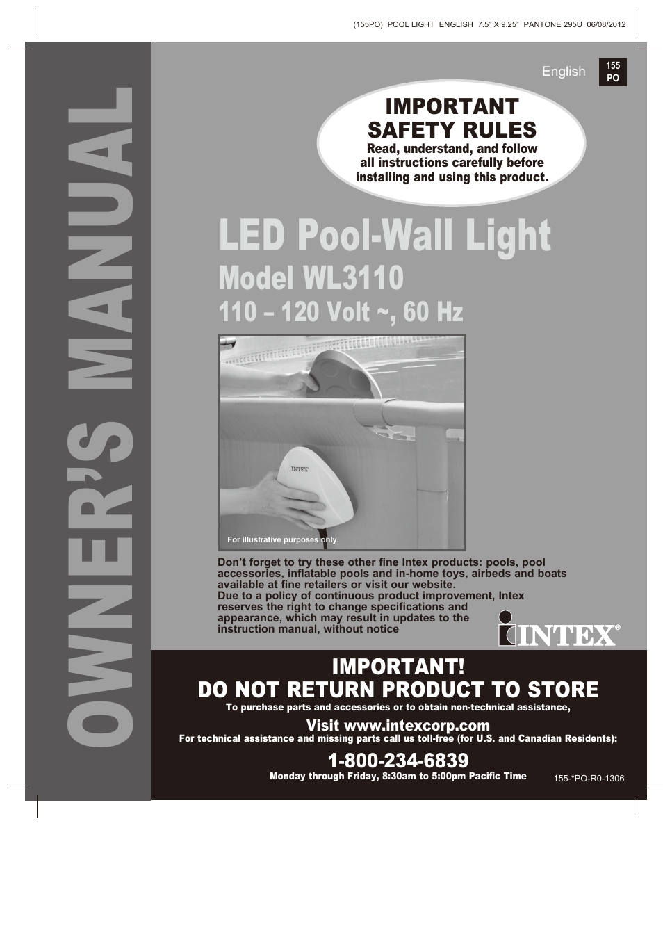 Intex WL3110 2013 User Manual | 9 pages
