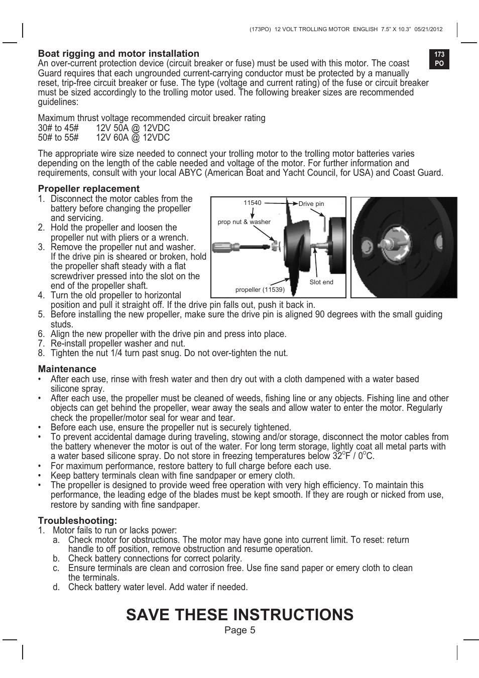 Save these instructions | Intex BM4212 2013 User Manual | Page 5 / 7
