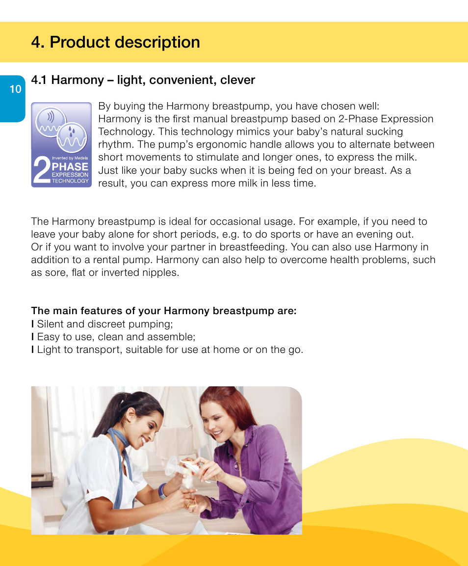 Product description | Medela Harmony User Manual | Page 10 / 172