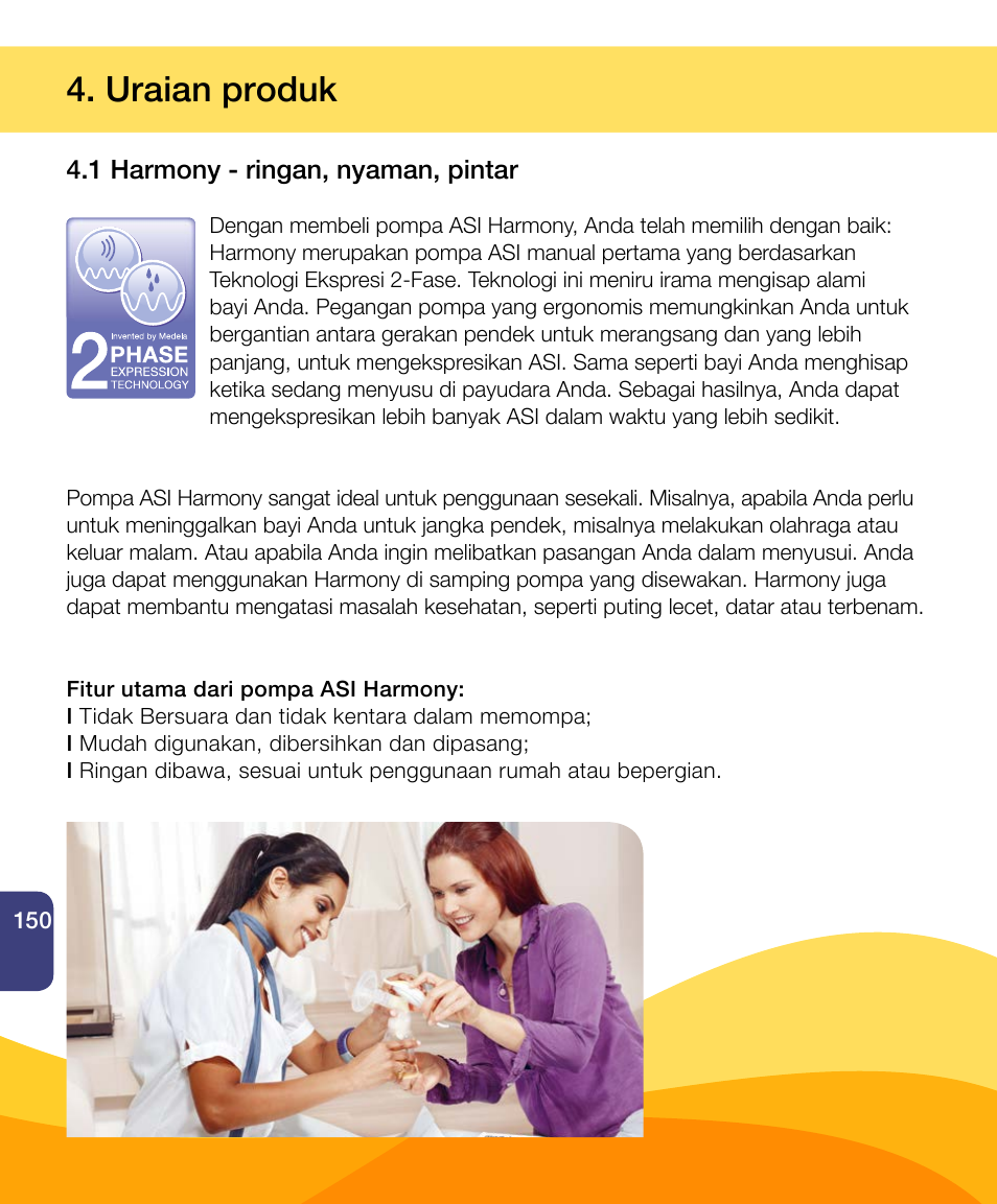 Uraian produk | Medela Harmony User Manual | Page 150 / 172