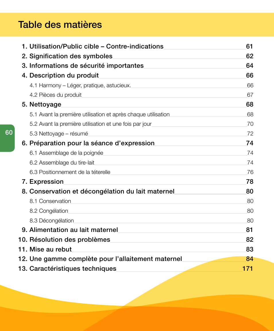 Medela Harmony User Manual | Page 60 / 172