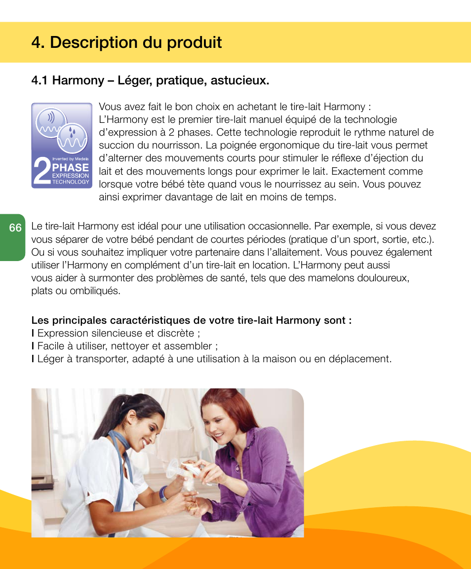 Description du produit | Medela Harmony User Manual | Page 66 / 172