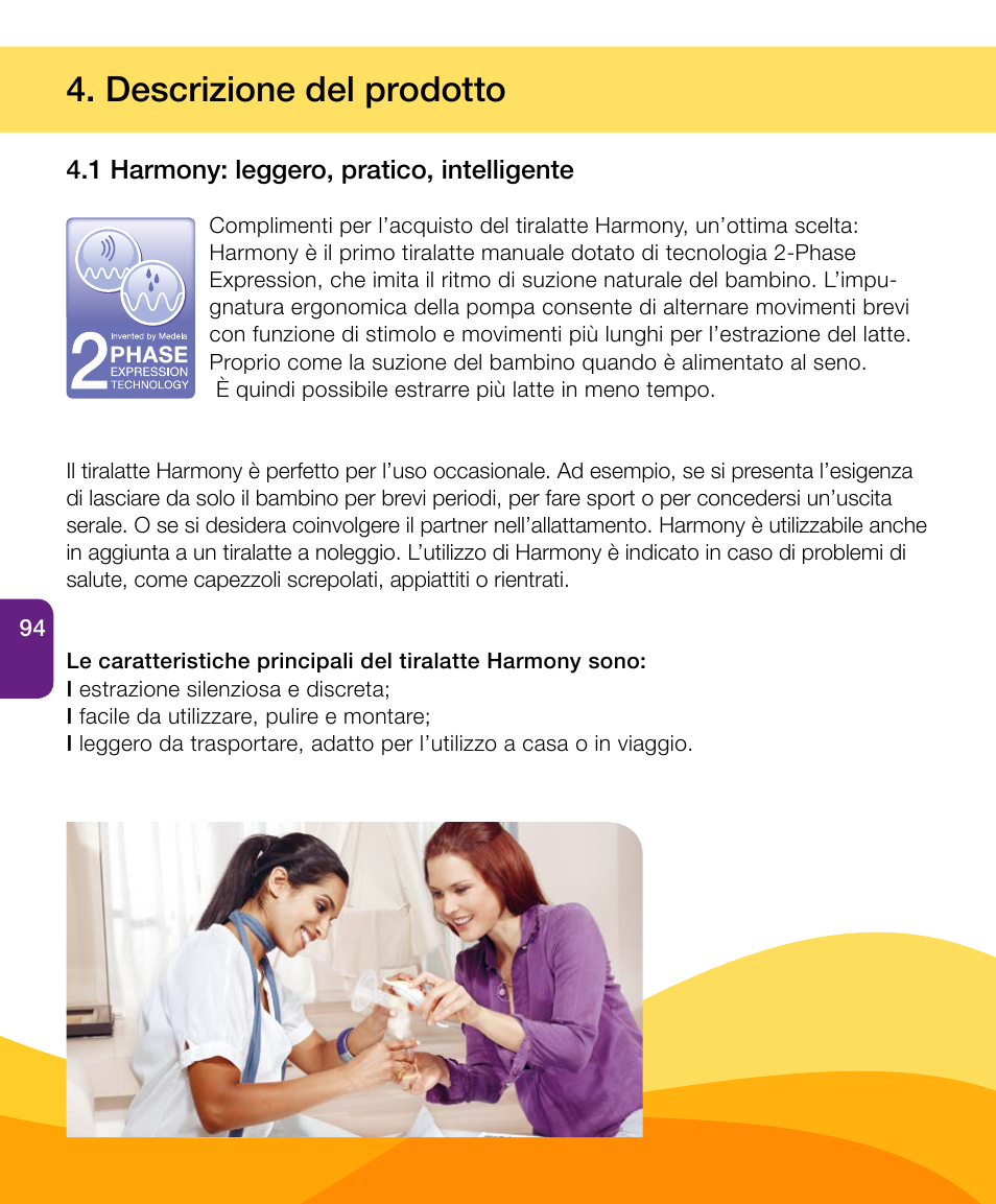 Descrizione del prodotto | Medela Harmony User Manual | Page 94 / 172