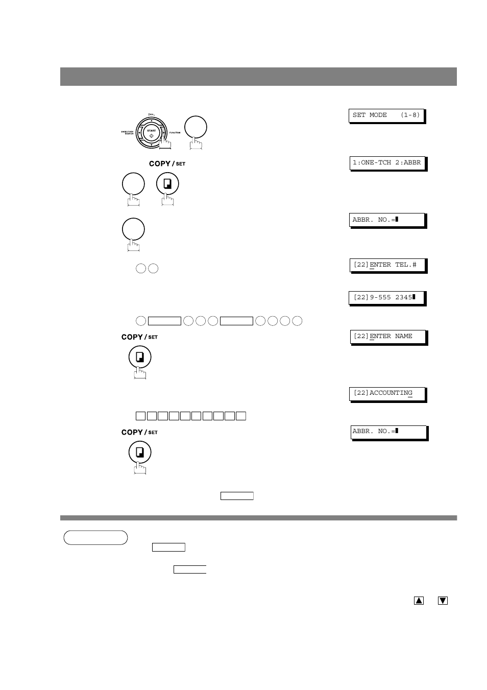 One-touch/abbreviated dialling numbers, Entering one-touch/abbreviated dialling numbers | Panasonic UF-490 User Manual | Page 28 / 121