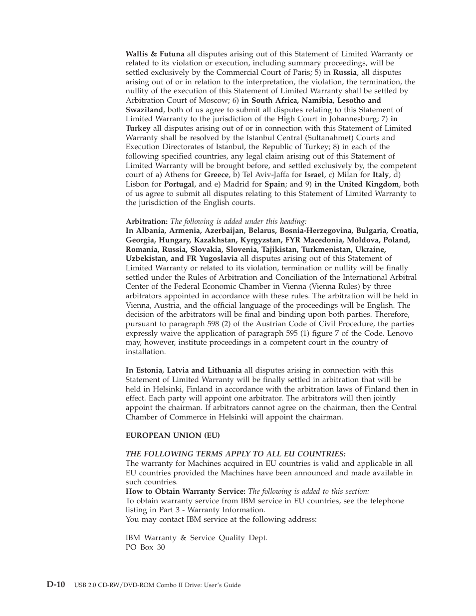 Lenovo USB 2.0 CD-RW/DVD-ROM Combo II Drive User Manual | Page 56 / 74