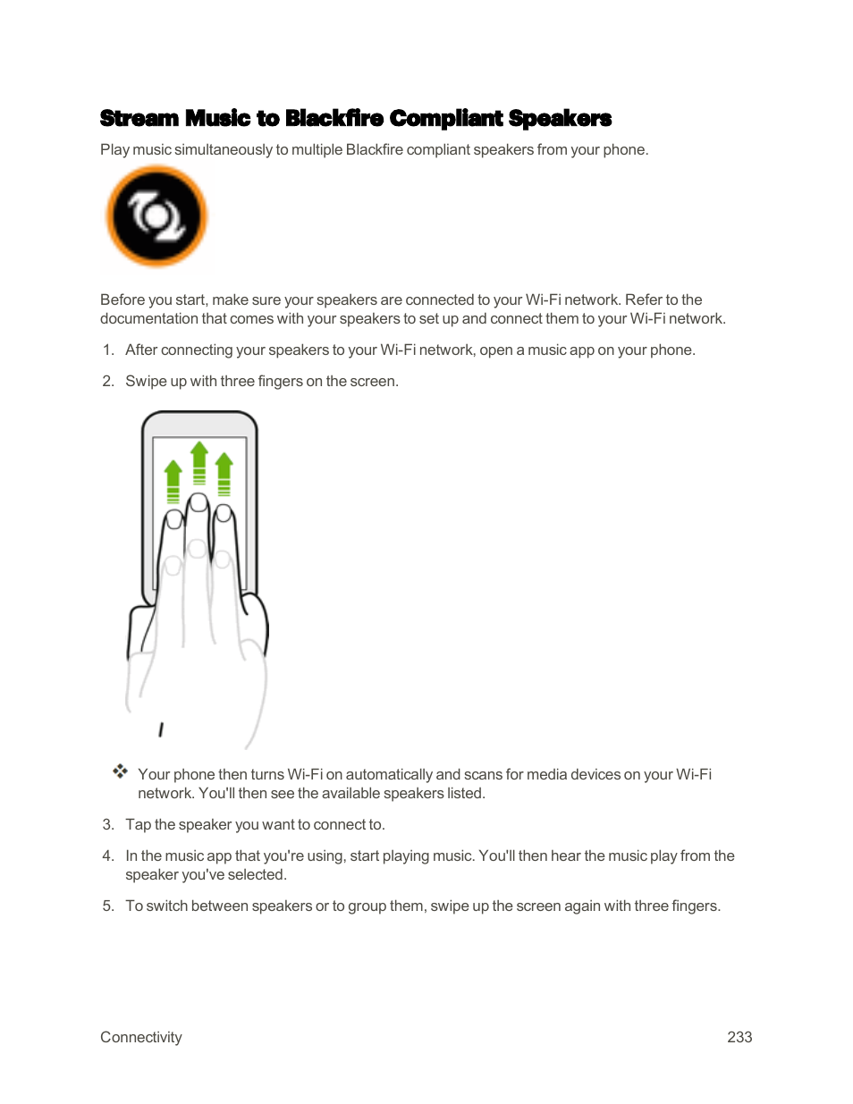 Stream music to blackfire compliant speakers | HTC One M9 User Manual | Page 246 / 304