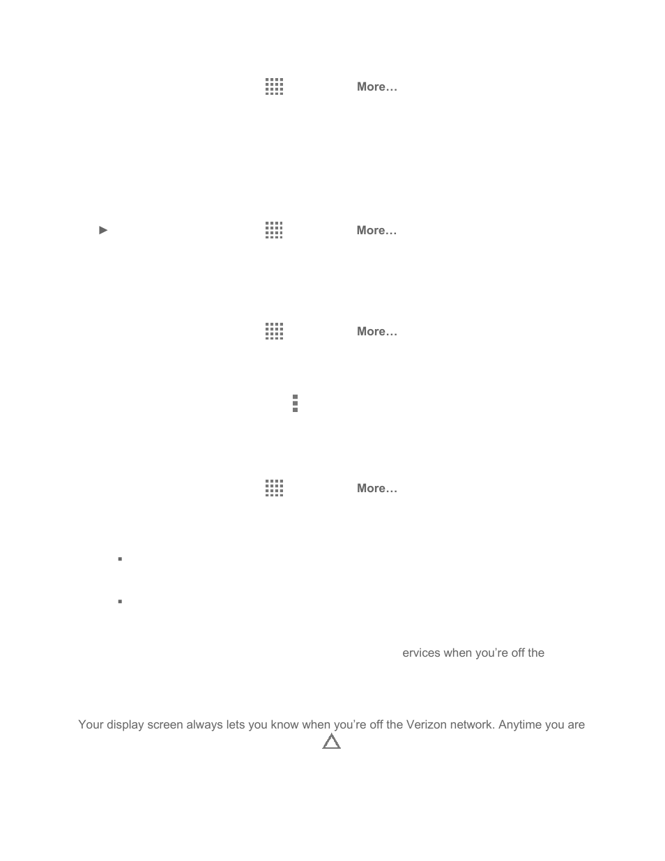 Roaming settings | Kyocera Brigadier User Manual | Page 137 / 173