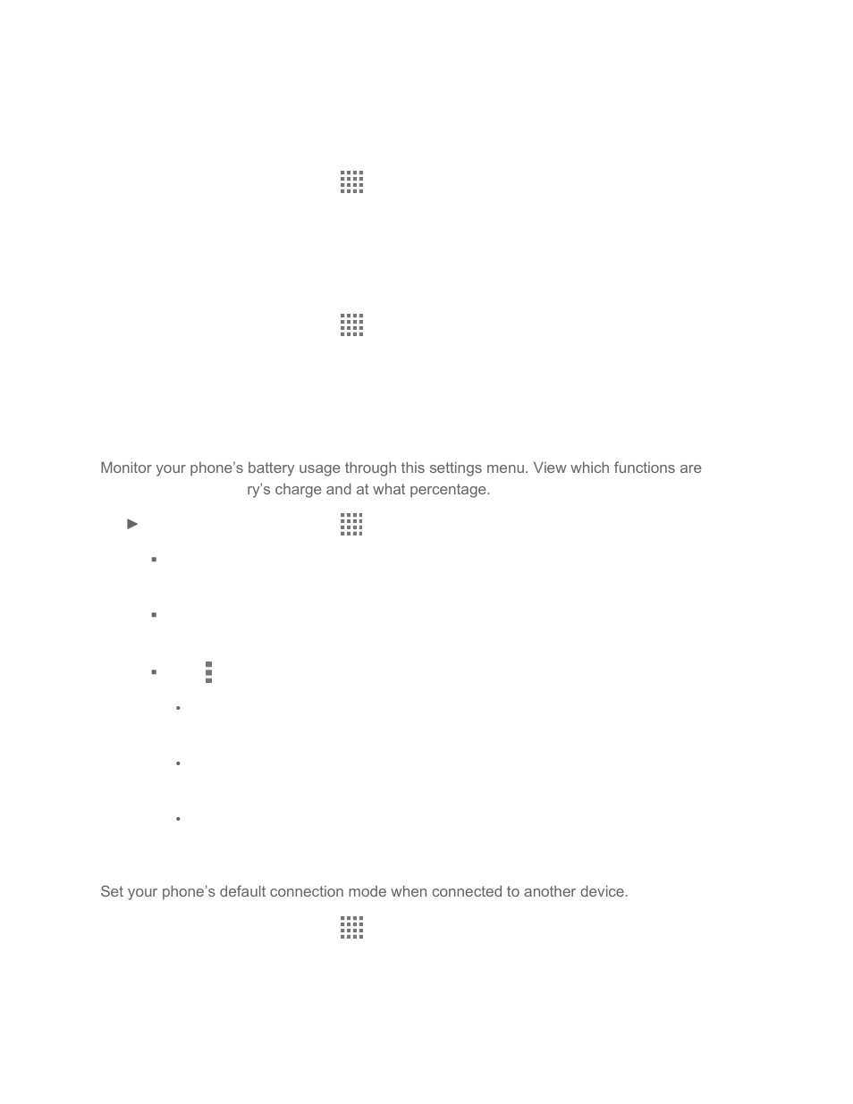 Battery settings, Connectivity settings, Connectivity | Settings | Kyocera Brigadier User Manual | Page 147 / 173