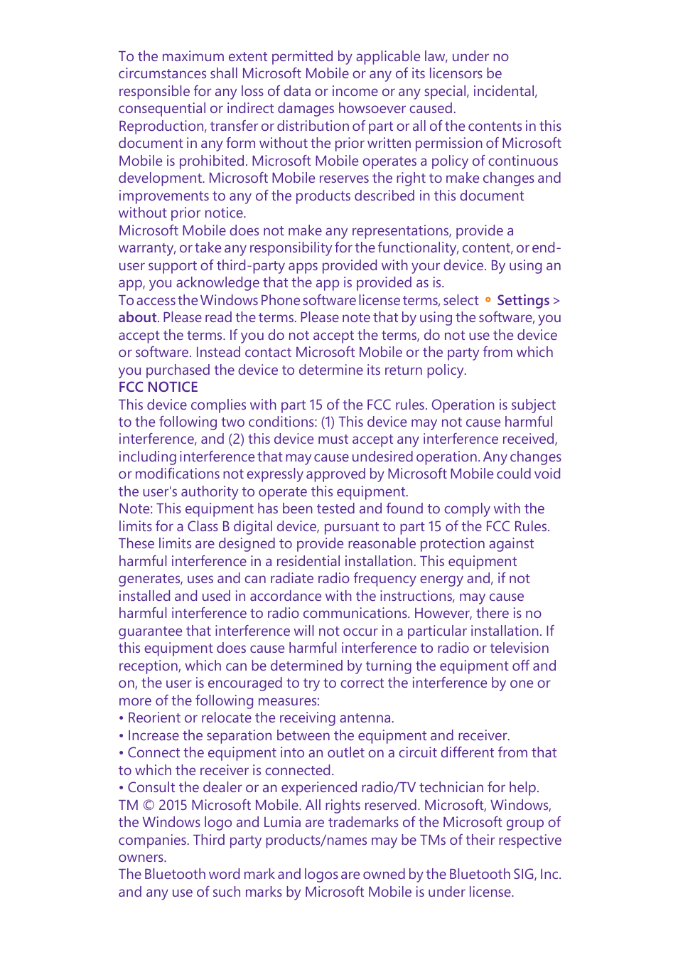 Microsoft Lumia 640 LTE Single Sim User Manual | Page 15 / 23