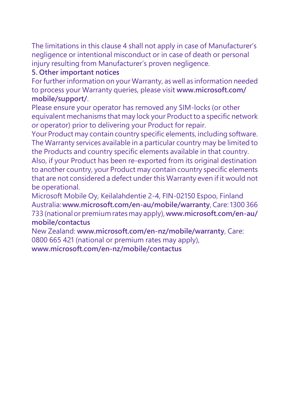 Microsoft Lumia 640 LTE Single Sim User Manual | Page 22 / 23