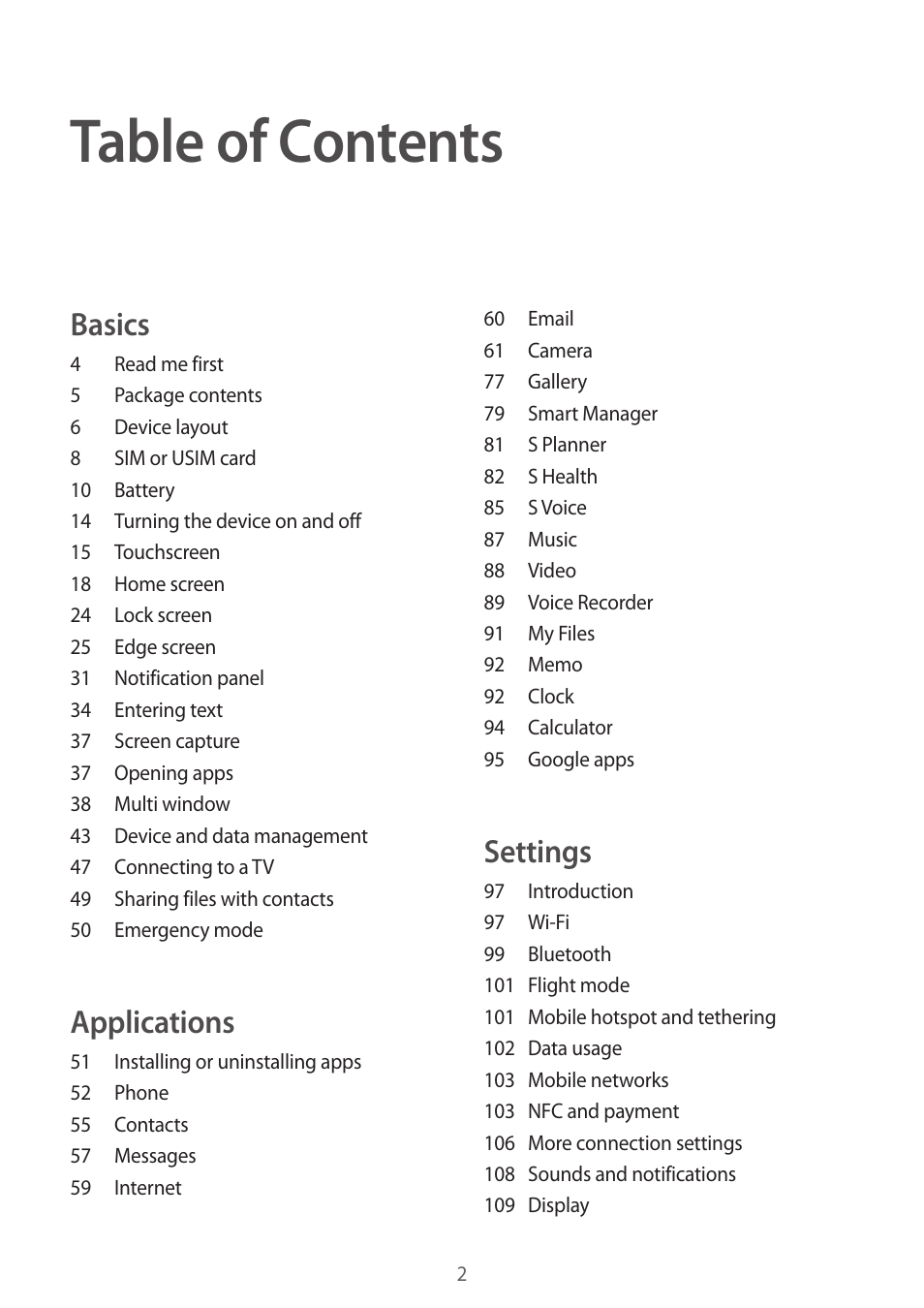 Samsung Galaxy S6 Edge User Manual | Page 2 / 145