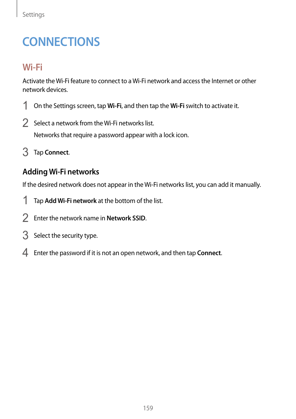 Connections, 159 connections | Samsung Galaxy Note Edge User Manual | Page 159 / 208