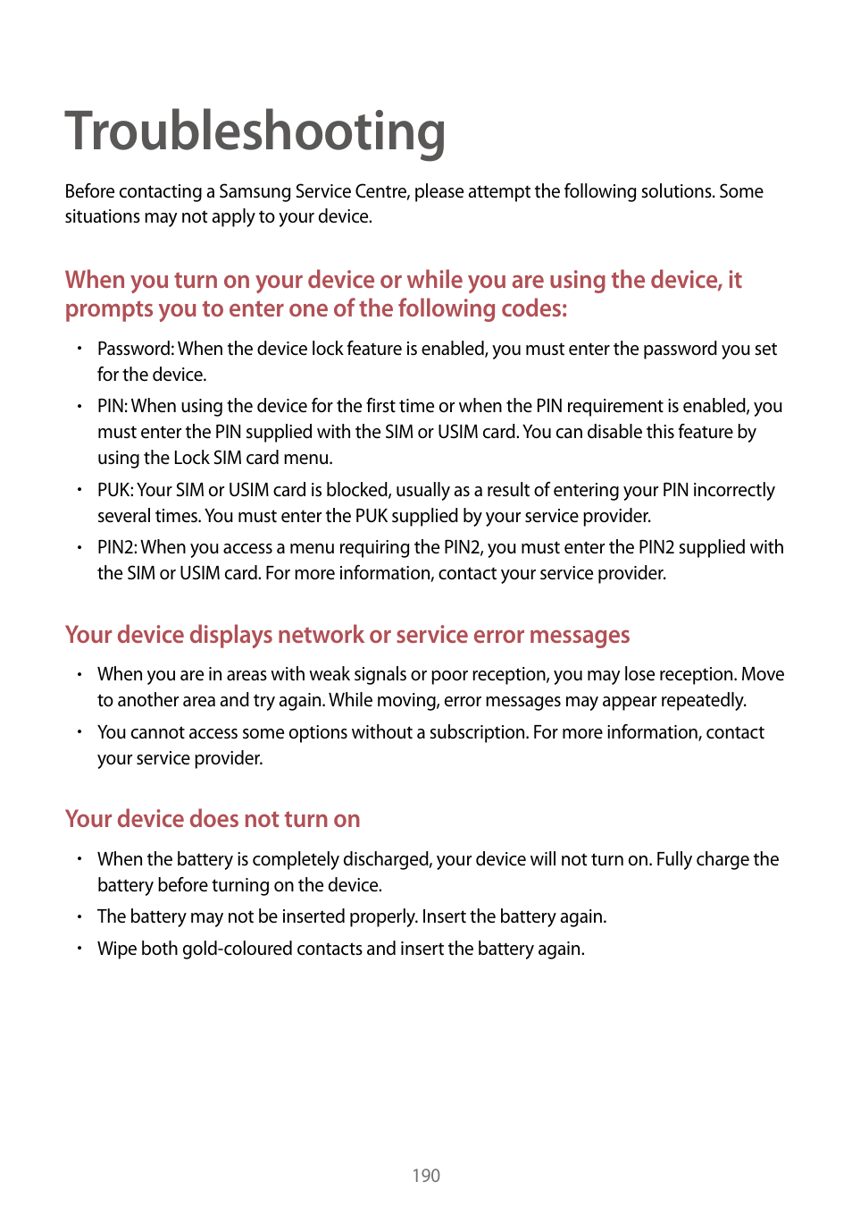 Troubleshooting | Samsung Galaxy Note Edge User Manual | Page 190 / 208