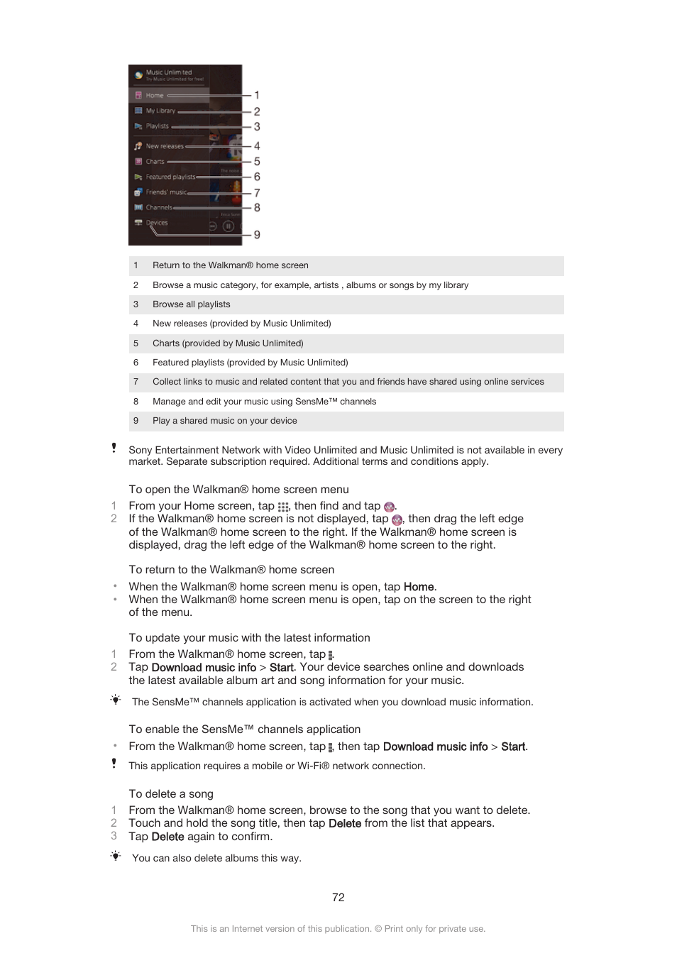 Sony Xperia Z3 Compact User Manual | Page 72 / 133