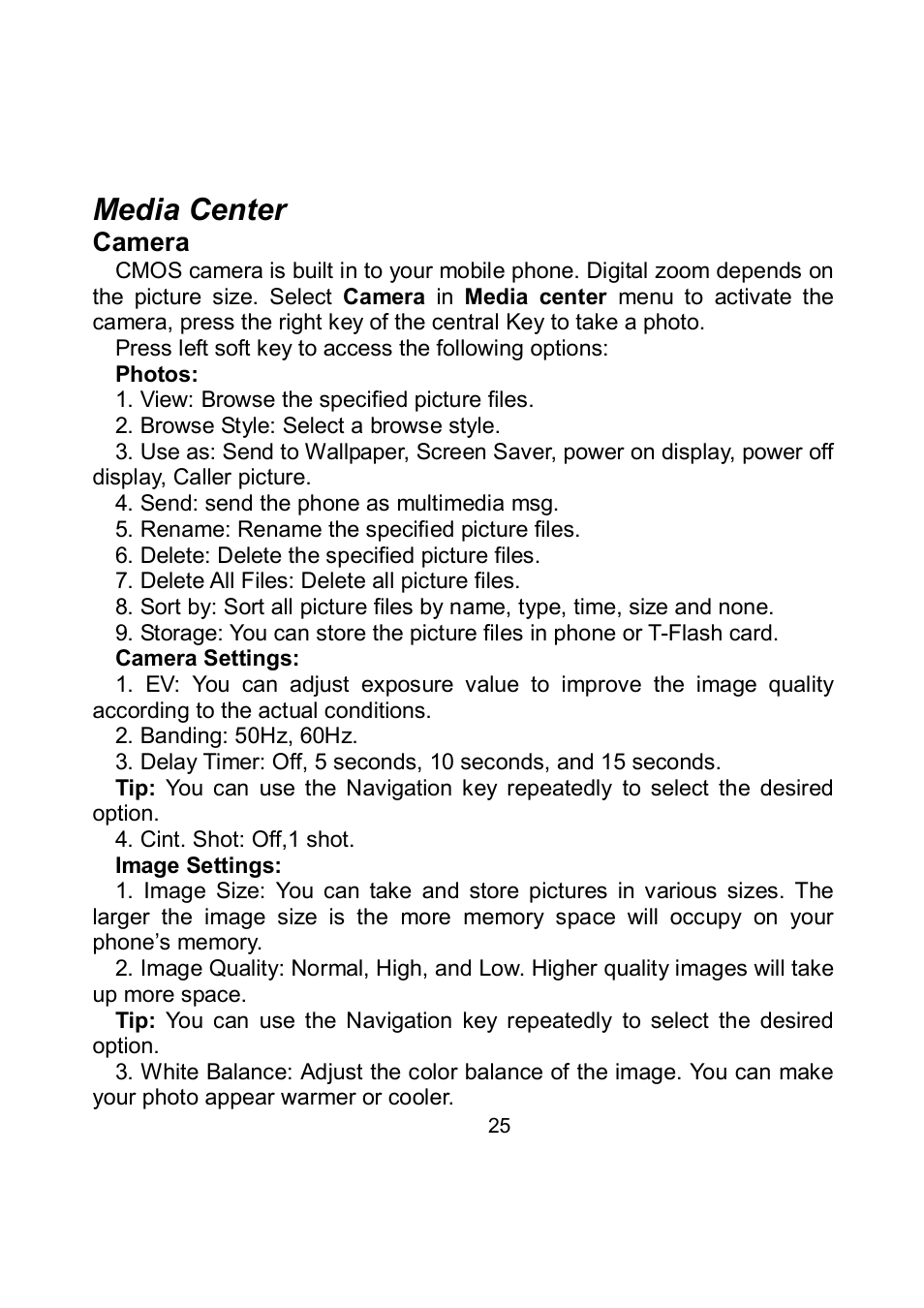 Media center | Verykool i705 User Manual | Page 27 / 42