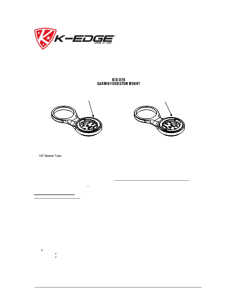 K-Edge K13-520-[color] User Manual | 4 pages