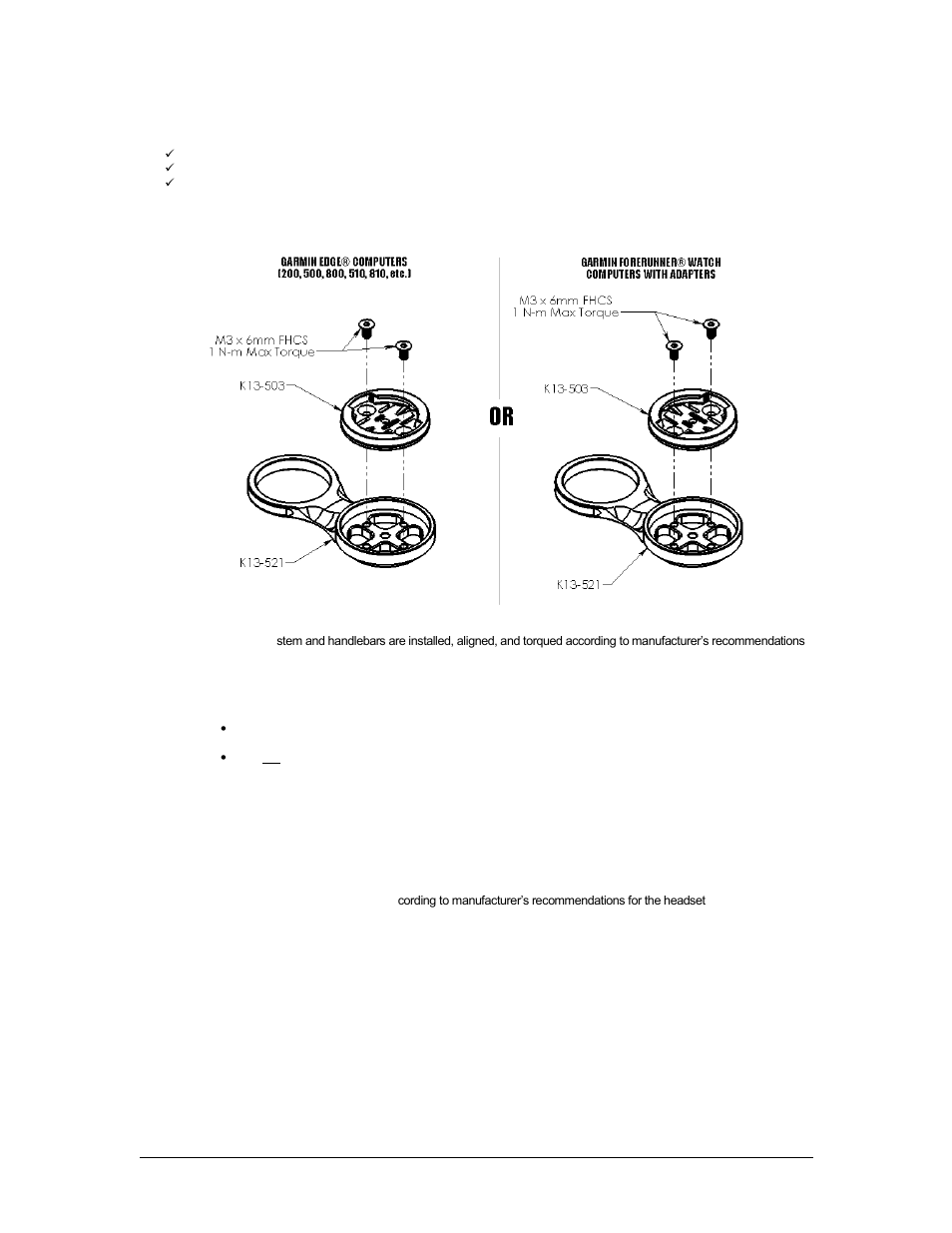 Tools/items required, Mount installation | K-Edge K13-520-[color] User Manual | Page 2 / 4