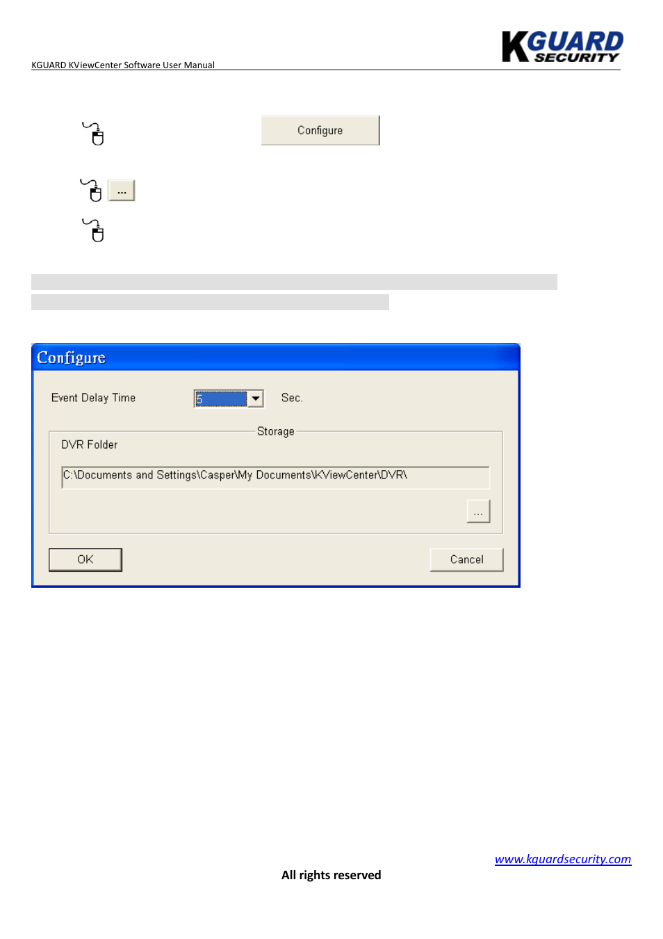 Dvr miscellaneous setting | KGUARD Security KViewCenter User Manual | Page 19 / 44