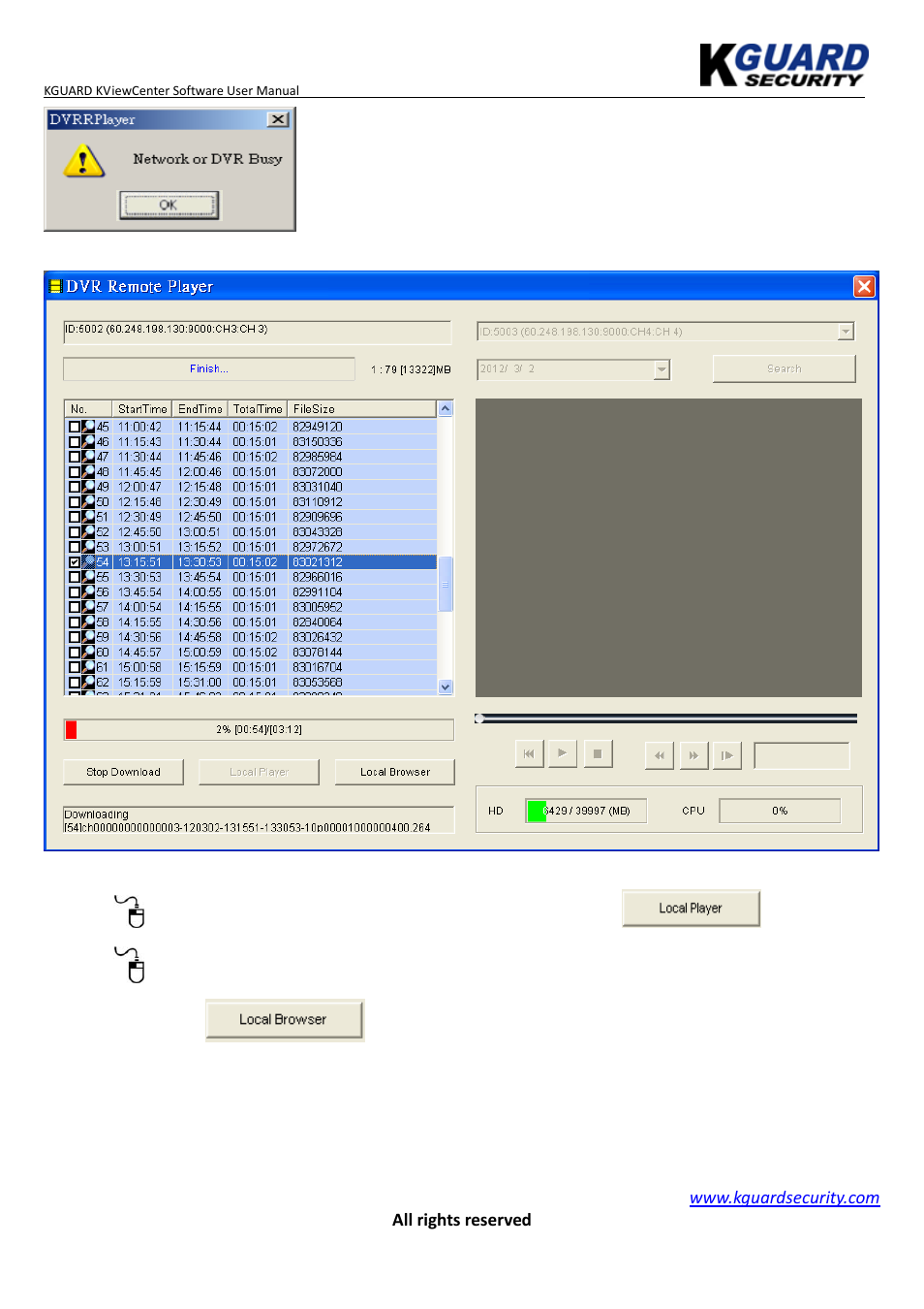 KGUARD Security KViewCenter User Manual | Page 26 / 44