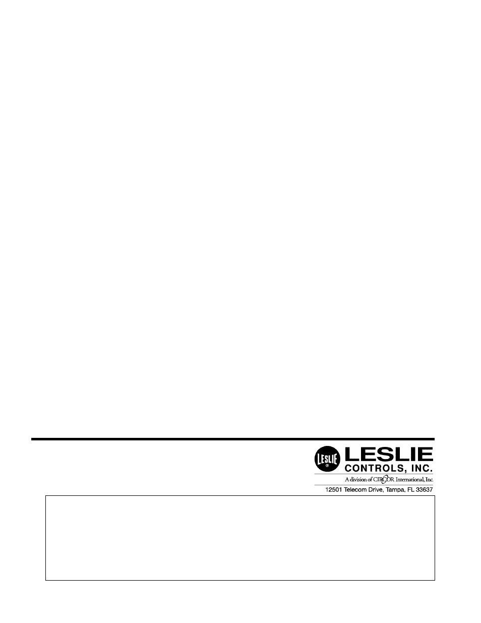 Leslie Controls CONTROL VALVES SINGLE PORTED DOS User Manual | Page 12 / 12