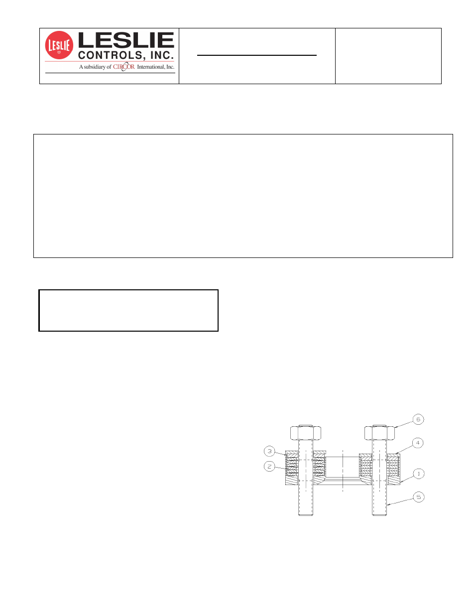 Leslie Controls AEROFLOW SUPPLEMENT Special Live loaded packing User Manual | 1 page