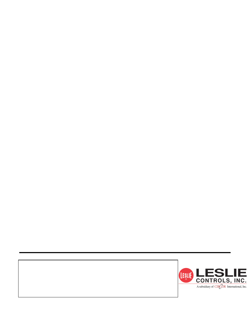 Leslie Controls NYC Heat Exchanger User Manual | Page 25 / 25