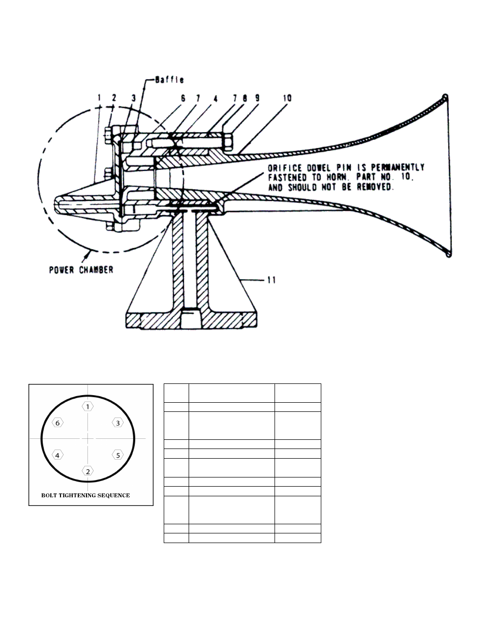 Figure 1 - parts list | Leslie Controls AIR WHISTLES - RS Type, Single Tone and Chime Tone User Manual | Page 4 / 6