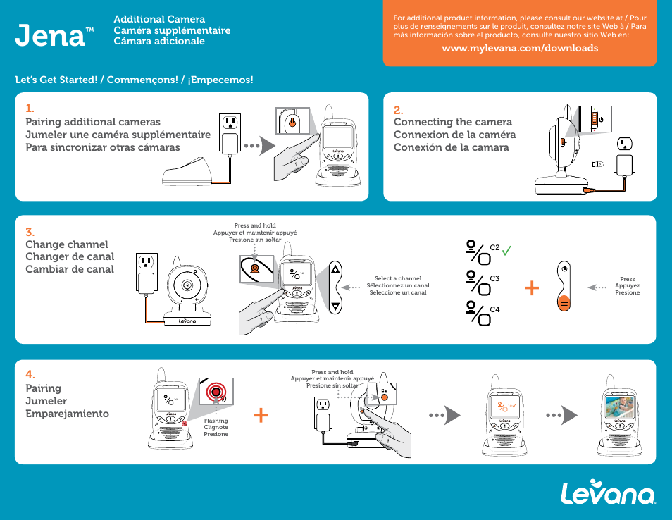 Levana Jena Additional Camera User Manual | 2 pages