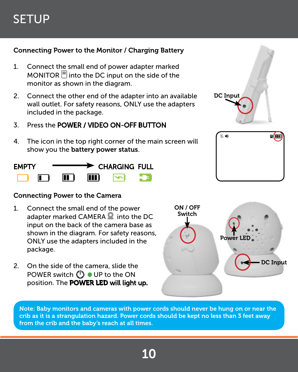 Setup | Levana Lila Manual User Manual | Page 10 / 56