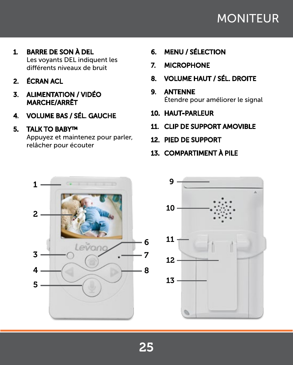 Moniteur | Levana Lila Manual User Manual | Page 25 / 56